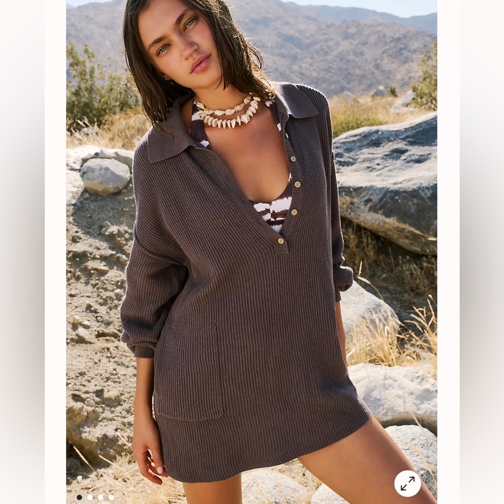 Free People picnic sweater mini dress